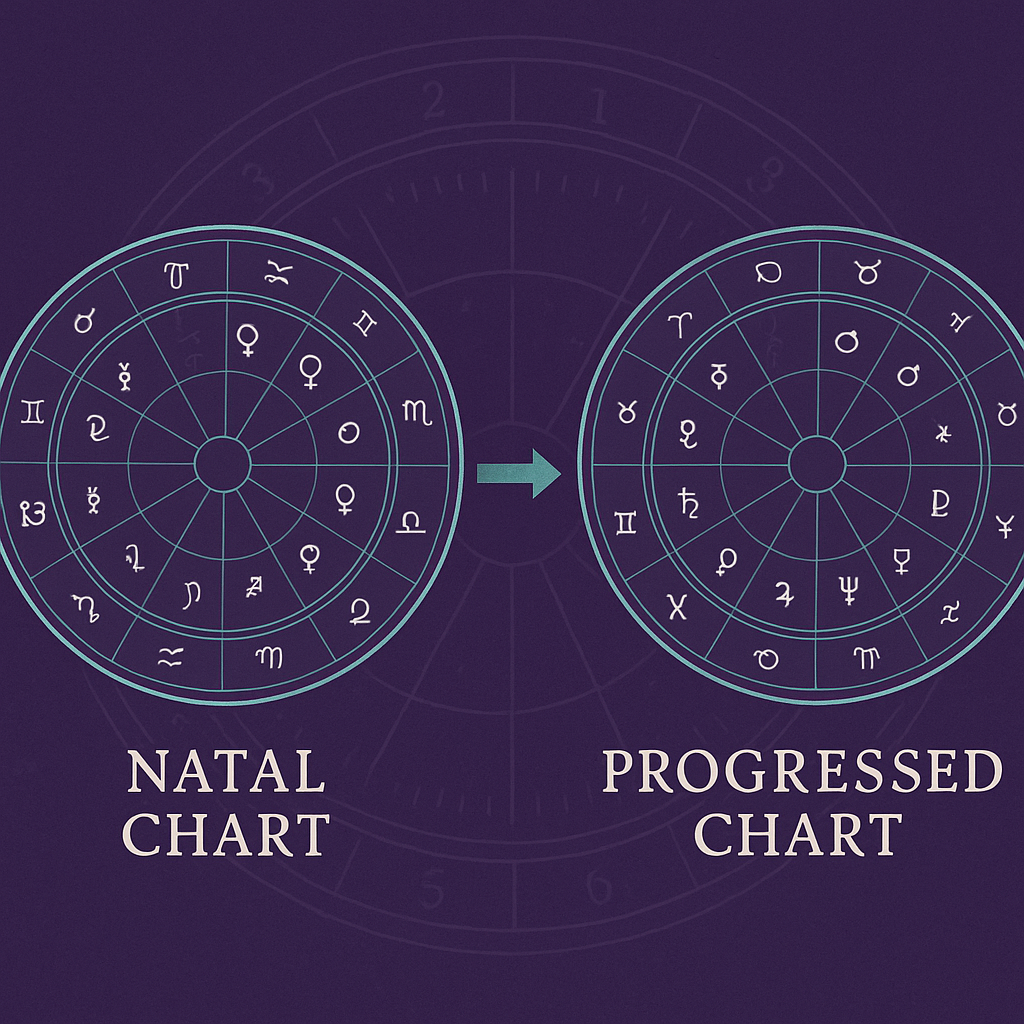 Sample progressed chart showing personal evolution over time